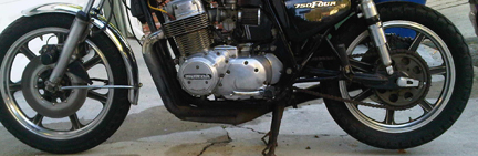 cast alloy Lester wheels on 1975 Honda 750 SuperSport